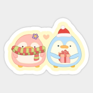 Festive Pingu Couple Sticker